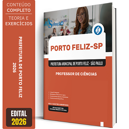Apostila Prefeitura de Porto Feliz - SP 2026 - Professor de Ciências