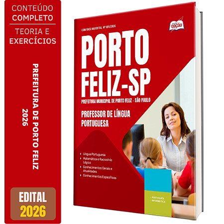 Apostila Prefeitura de Porto Feliz - SP 2026 - Professor de Língua Portuguesa