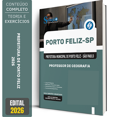 Apostila Prefeitura de Porto Feliz - SP 2026 - Professor de Geografia