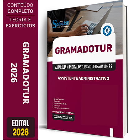 Apostila GRAMADOTUR 2026 - Assistente Administrativo
