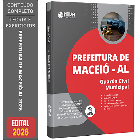 Apostila Prefeitura de Maceió AL 2026 - Guarda Civil Municipal