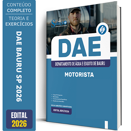 Apostila DAE Bauru SP 2026 - Motorista