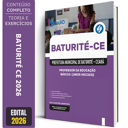 Apostila Prefeitura de Baturité CE 2026 - Professor da Educação Básica 1 (Anos Iniciais)
