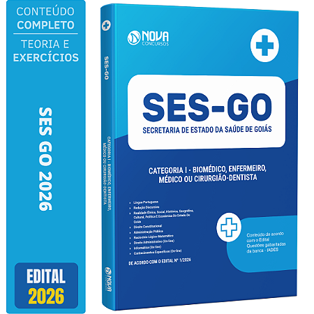 Apostila SES GO 2026 - Biomédico, Enfermeiro, Médico ou Cirurgião Dentista