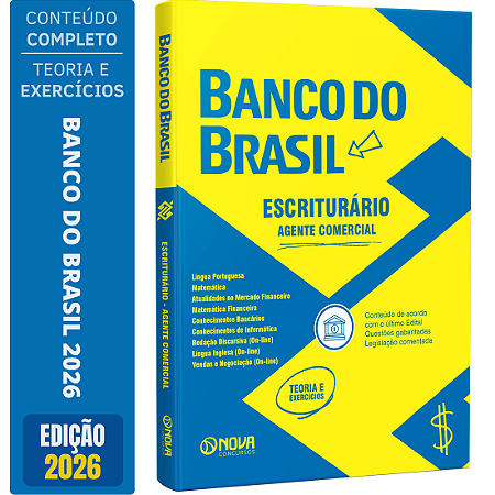 Apostila Banco do Brasil 2026 - Escriturário - Agente Comercial