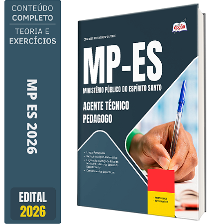 Apostila MP ES 2026 - Agente Técnico - Pedagogo