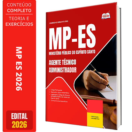 Apostila MP ES 2026 - Agente Técnico - Administrador
