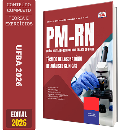 Apostila PM RN 2026 - Praças - Técnico de Laboratório de Análises Clínicas