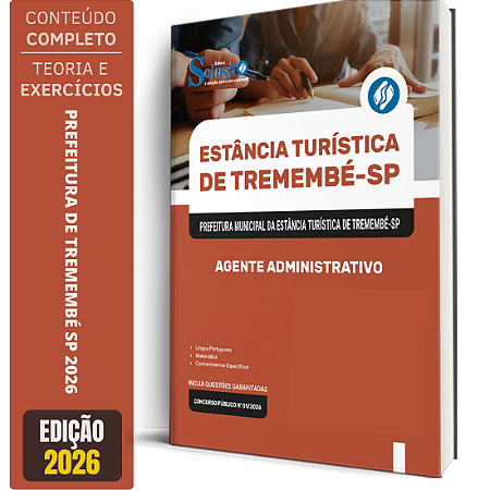 Apostila Prefeitura de Tremembé SP 2026 - Agente Administrativo