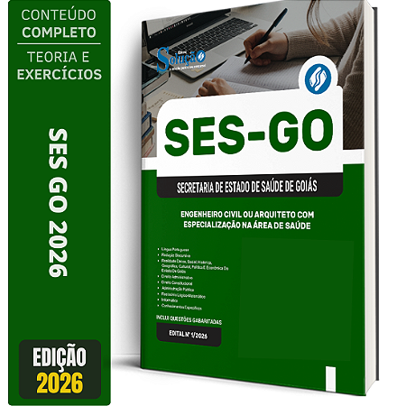 Apostila SES GO 2026 - Categoria 5: Engenheiro Civil ou Arquiteto com especialização na área de Saúde