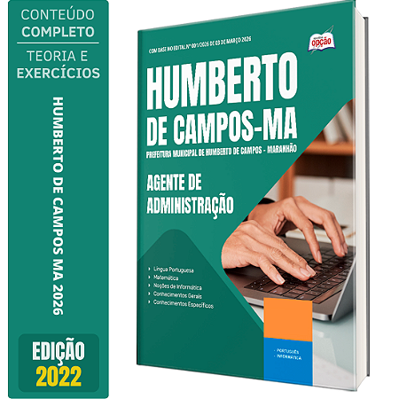 Apostila Prefeitura de Humberto de Campos MA 2026 - Agente de Administração