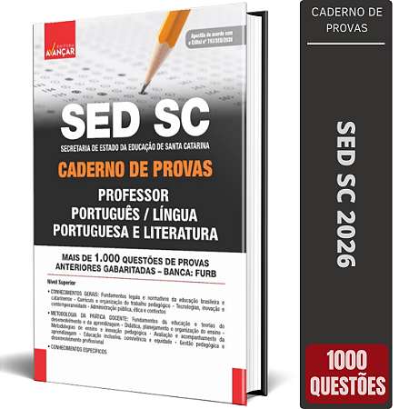 Caderno de Provas SED SC Professor - Língua Portuguesa e Literatura