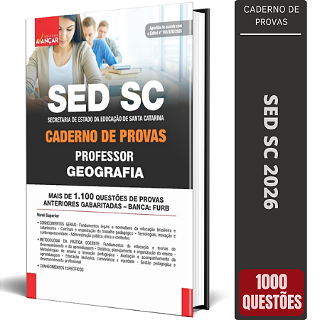 Caderno de Provas SED SC 2026 Professor - Geografia