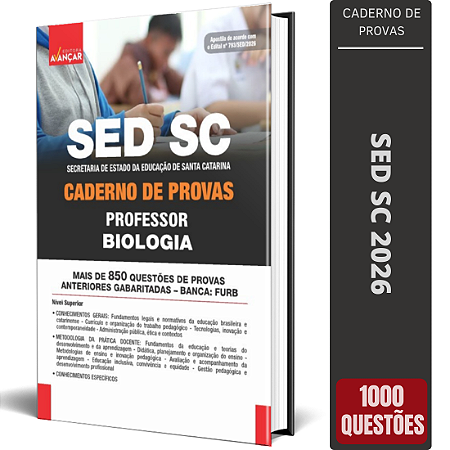 Caderno de Provas SED SC 2026 Professor - Biologia