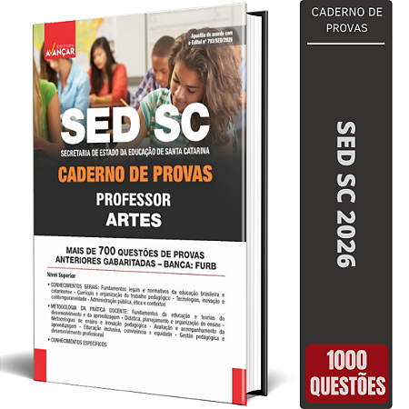 Caderno de Provas SED SC 2026 Professor - Artes