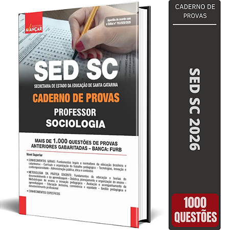 Caderno de Provas SED SC 2026 Professor - Sociologia