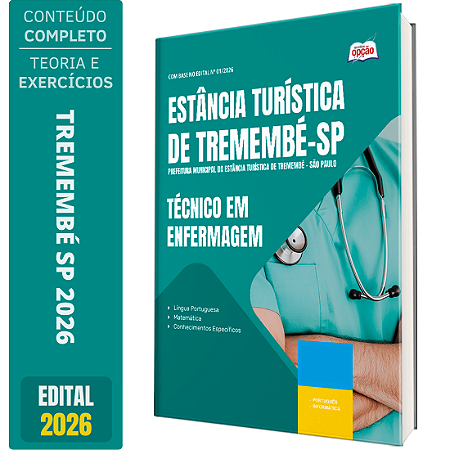 Apostila Prefeitura de Tremembé SP 2026 - Técnico em Enfermagem