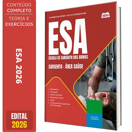 Apostila ESA 2026 Curso de Formação de Sargento - Área Saúde