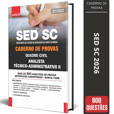 Caderno de Provas SED SC 2026 Quadro Civil - Técnico Administrativo 2