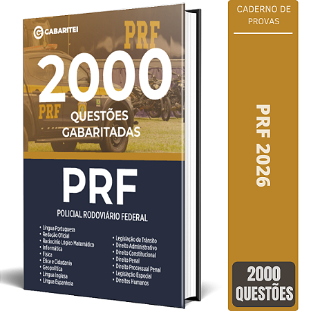 Caderno de Questões Gabaritei PRF - Polícia Rodoviária Federal 2026