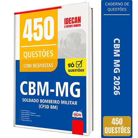 Caderno de Questões CBM MG 2026 - Soldado Bombeiro Militar