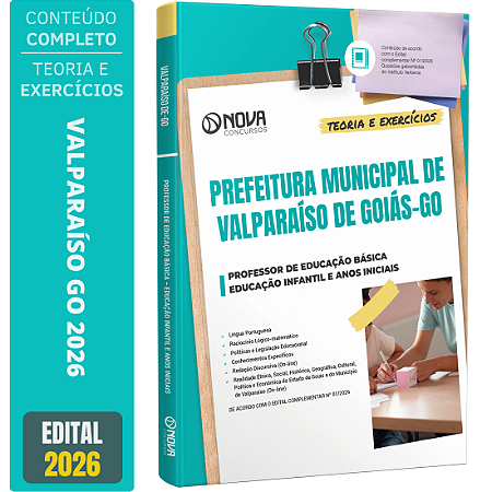 Apostila Valparaíso GO 2026 - Professor - Educação Infantil e Anos Iniciais