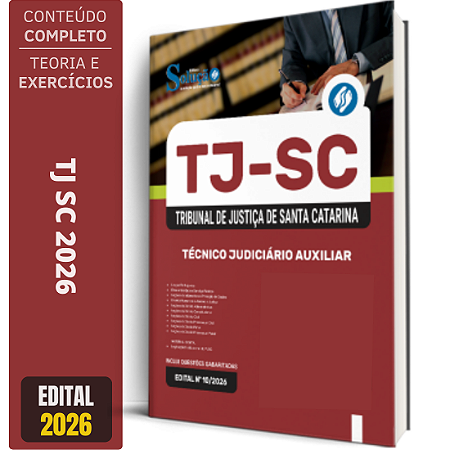 Apostila Solução TJ SC 2026 - Técnico Judiciário Auxiliar