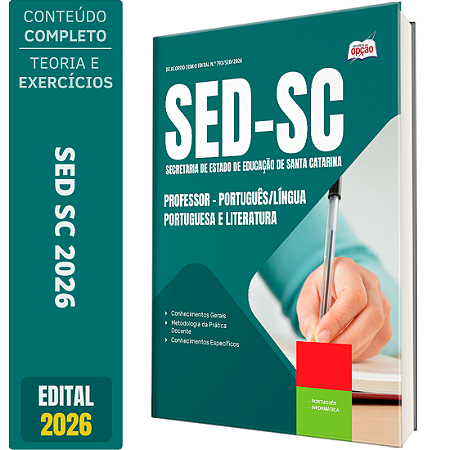 Apostila SED SC 2026 Professor - Língua Portuguesa e Literatura