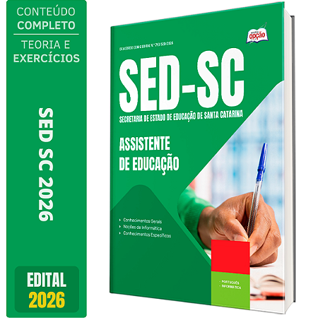 Apostila SED SC 2026 - Assistente de Educação