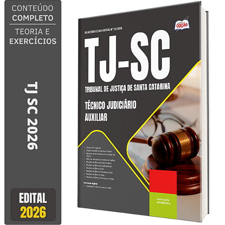 Apostila TJ SC 2026 - Técnico Judiciário Auxiliar