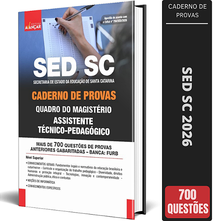 Caderno de Provas SED SC 2026 Quadro do Magistério – Assistente Técnico Pedagógico