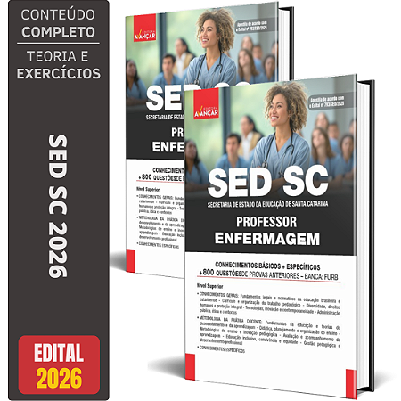 Apostila SED SC 2026 Professor - Enfermagem