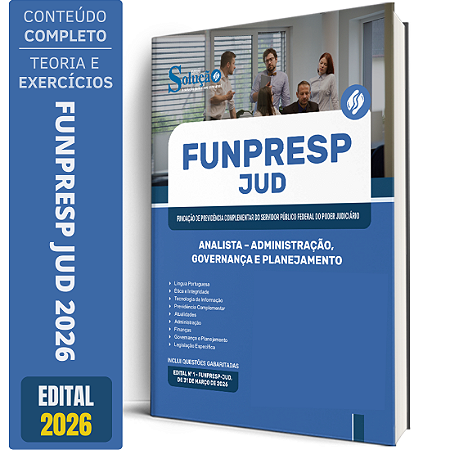 Apostila FUNPRESP JUD 2026 Analista - Administrativo, Governança e Planejamento