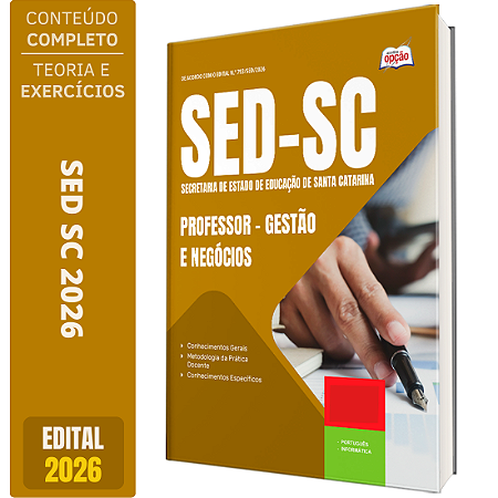 Apostila SED SC 2026 Professor - Gestão e Negócios
