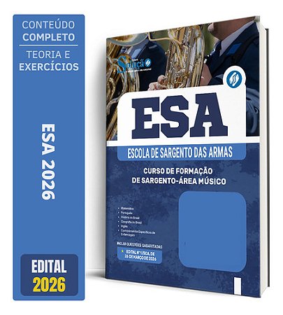 Apostila ESA 2026 Curso de Formação de Sargento - Área: Músico