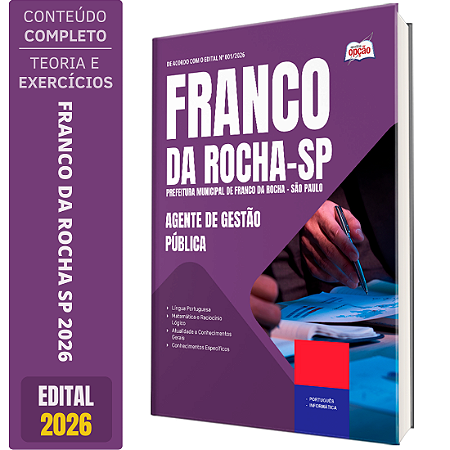 Apostila Prefeitura de Franco da Rocha SP 2026 - Agente de Gestão Pública