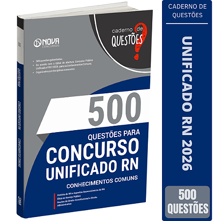 Livro 500 Questões Gabaritadas para Unificado RN - Conhecimentos Comuns