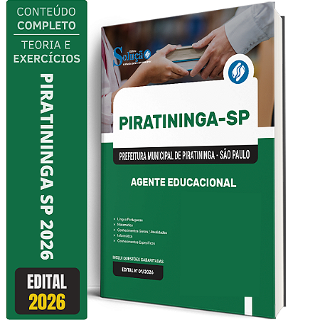 Apostila Prefeitura de Piratininga SP 2026 - Agente Educacional