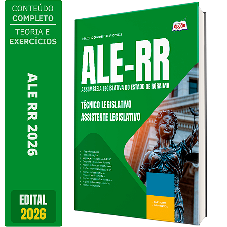 Apostila ALE RR 2026 Técnico Legislativo - Assistente Legislativo