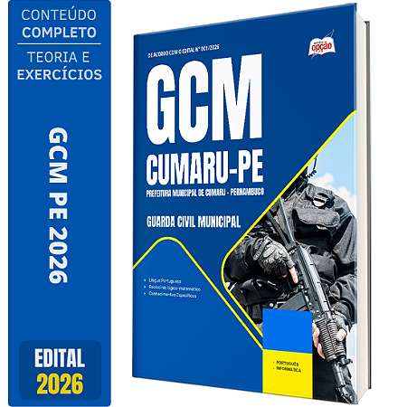 Apostila Prefeitura de Cumaru PE 2026 - Guarda Civil Municipal