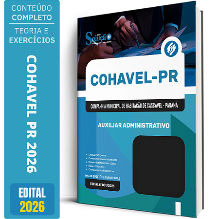 Apostila COHAVEL PR 2026 - Auxiliar Administrativo