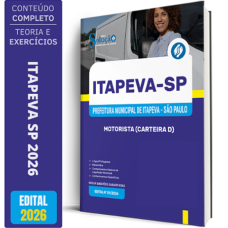 Apostila Prefeitura de Itapeva SP 2026 - Motorista (CNH D)
