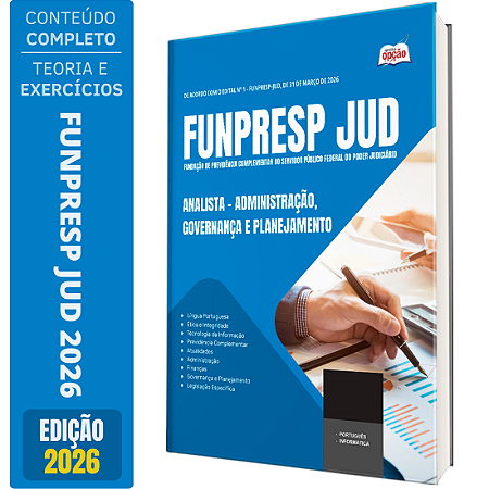 Apostila FUNPRESP JUD 2026 Analista - Administrativo, Governança e Planejamento