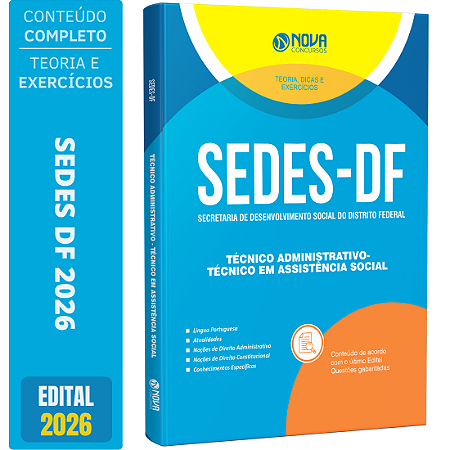 Apostila SEDES DF 2026 Técnico Administrativo - Técnico em Assistência Social