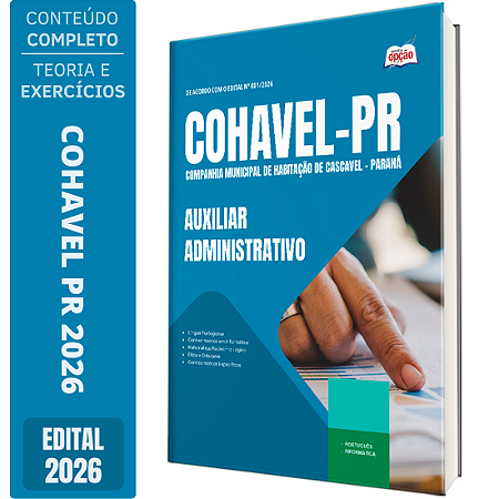 Apostila COHAVEL PR 2026 - Auxiliar Administrativo