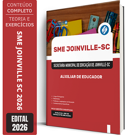 Apostila SME Joinville SC 2026 - Auxiliar de Educador