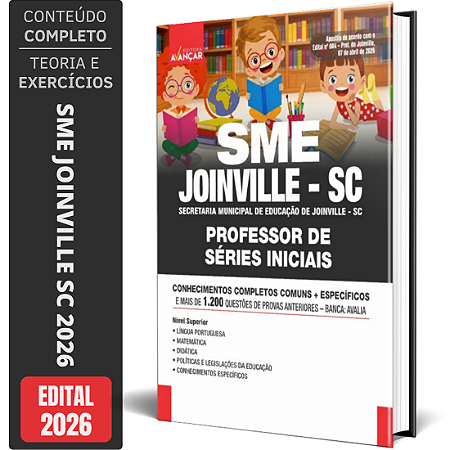 Apostila SME Joinville SC 2026 - Professor de Séries Iniciais