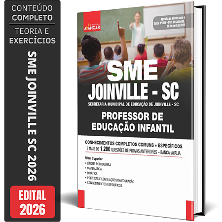 Apostila SME Joinville SC 2026 - Professor de Educação Infantil
