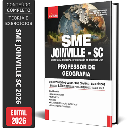 Apostila SME Joinville SC 2026 - Professor de Geografia