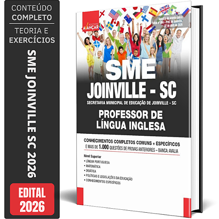 Apostila SME Joinville SC 2026 - Professor de Língua Inglesa